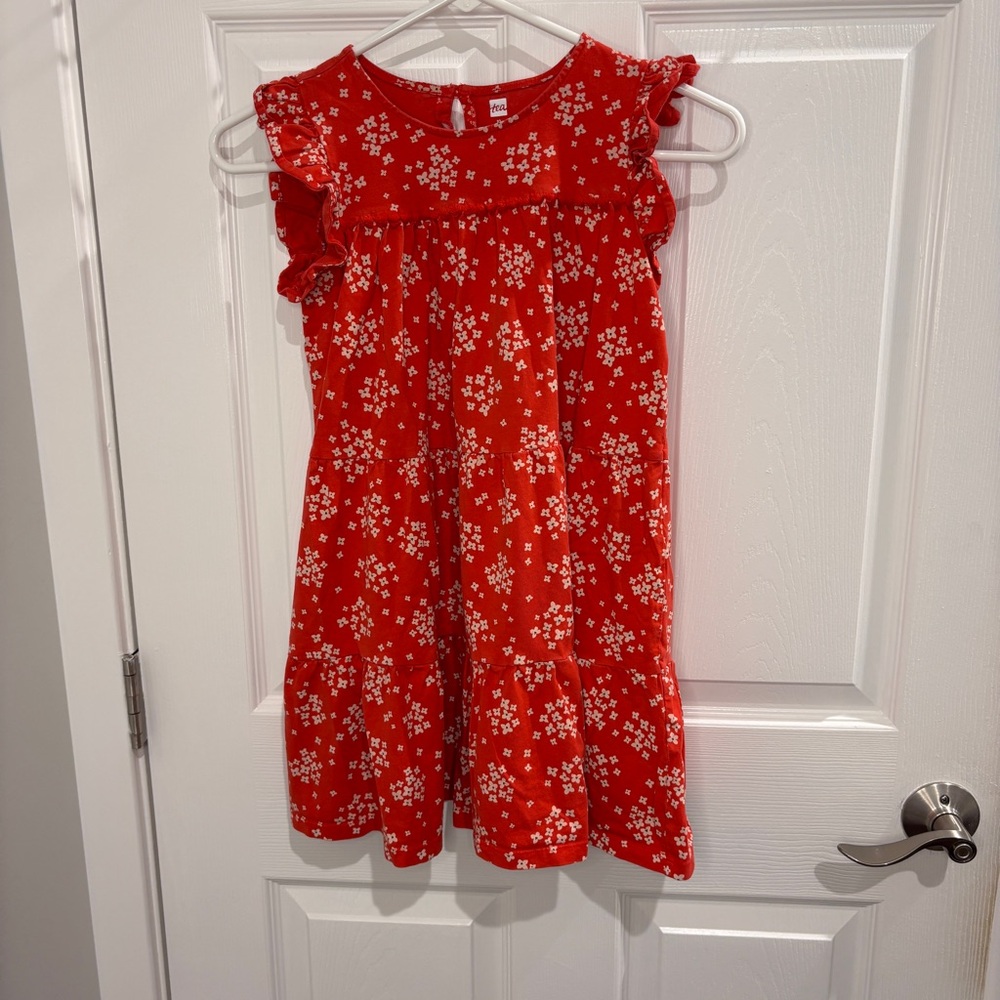 Tea collection red floral dress